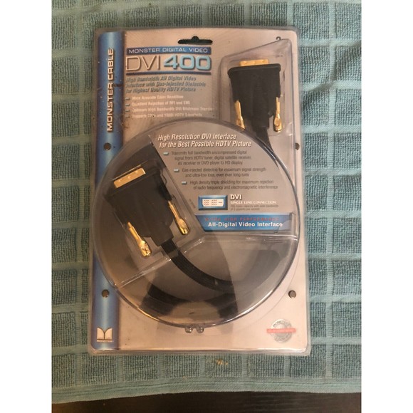 Monster Cable 400 HDMI to DVI-2M Video Cable NEW - Picture 1 of 3